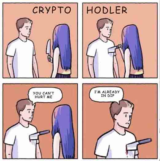 Crypto holder is invincible. Crypto meme. Crypto-holder-is-invincible-Cryptocurrency-tokens-coins-meme.