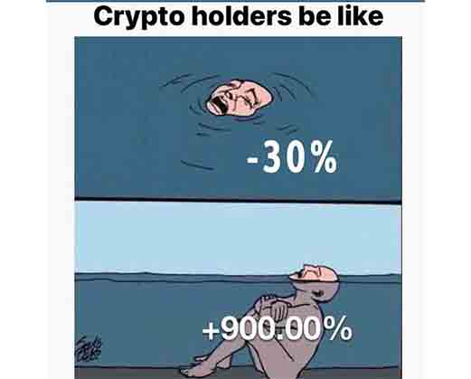 Crypto holders panic without reason. Crypto-holders-panic-without-reason-meme-picture