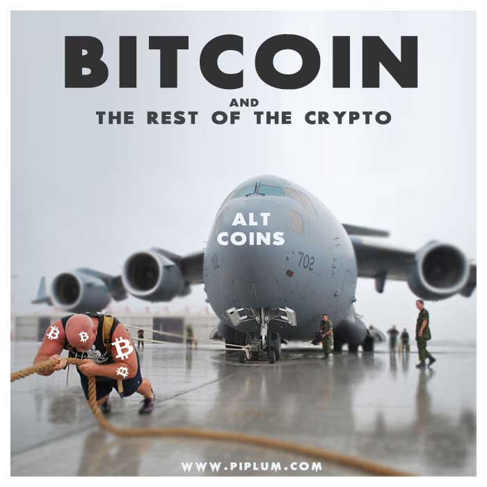 Crypto quote about the power of the bitcoin. Crypto-quote-about-the-power-of-the-bitcoin-dragging-altcoins