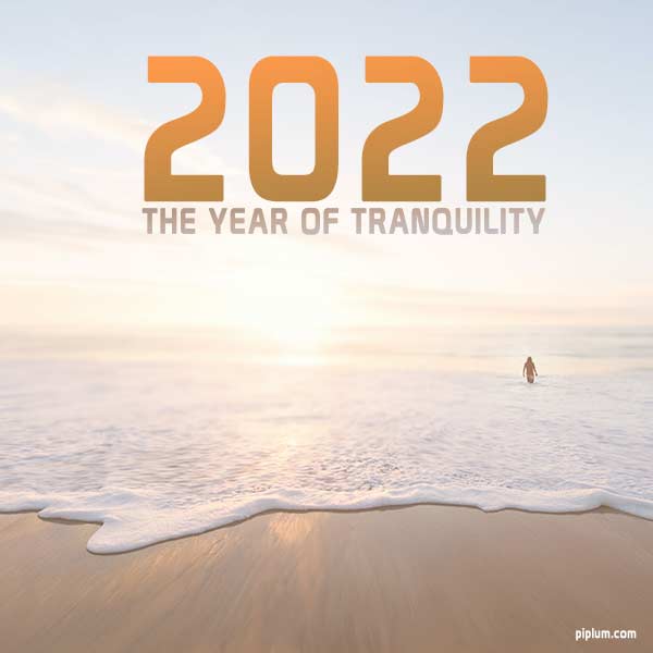 The year of tranquility. 2022 inspirational quote. The-year-of-tranquility-2022-inspirational-quote