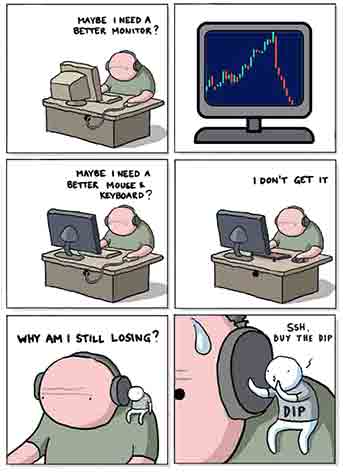 Don't wait for anything, and don't blame anyone, just buy the dip. 