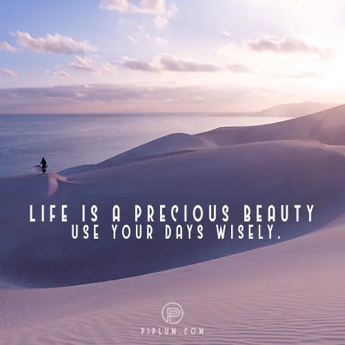 Life-is-a-precious-beauty-quote.-Use-your-days-wisely.-Inspirational-picture.