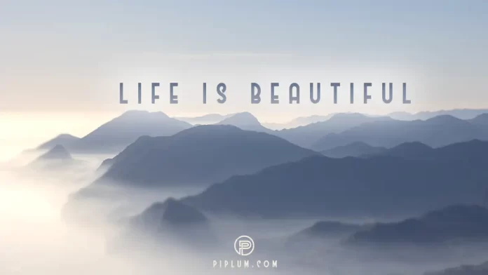 Life-is-beautiful-quote-mountains-landscape