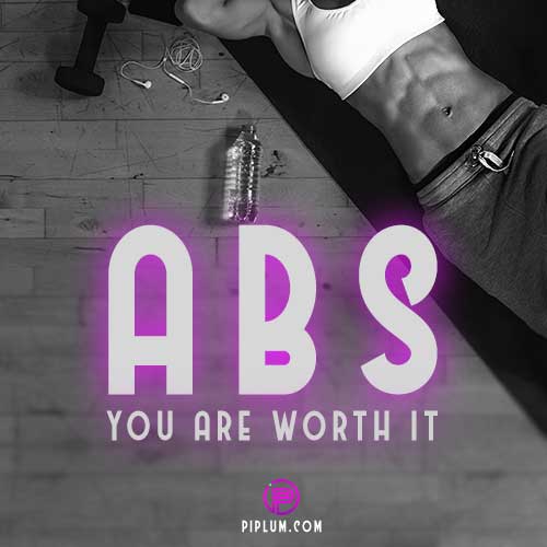 With sculpted abs, You can Enjoy balance and stability—a motivational fitness quote for women. 