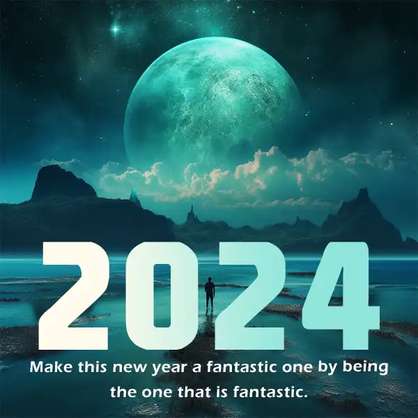 Make this new year a fantastic one by being the obe that is fantastic. Inspirational 2024 quote. 