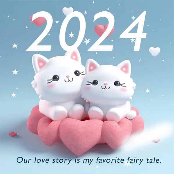 Love quote for 2024. Our love story is my favorite fairy tale.