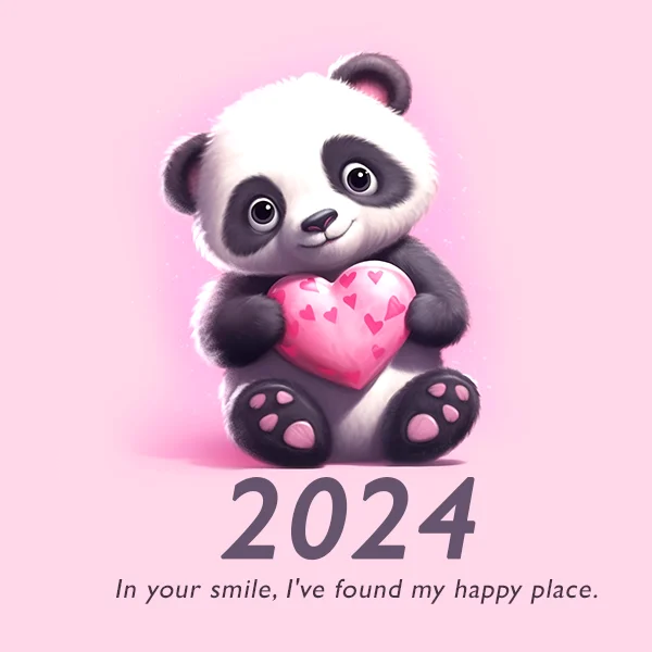 You are my happy place. Happy 2024!