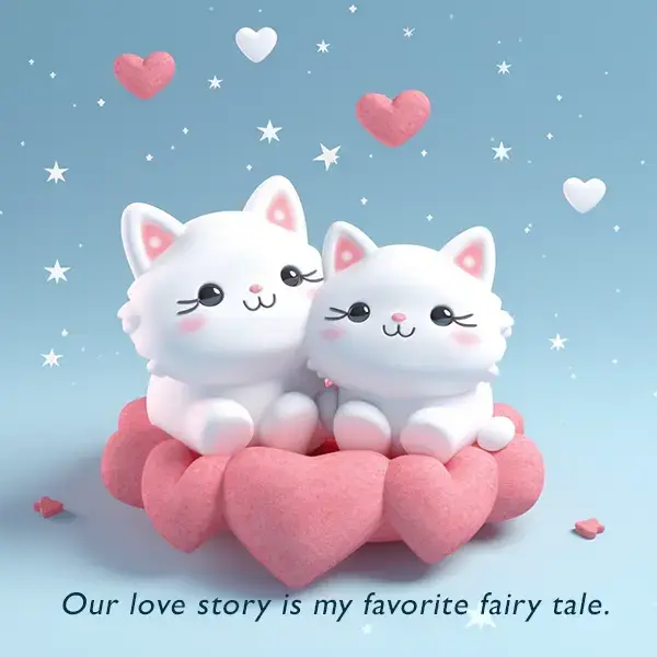 Our story is like a fairy tale. Romantic love quote. 