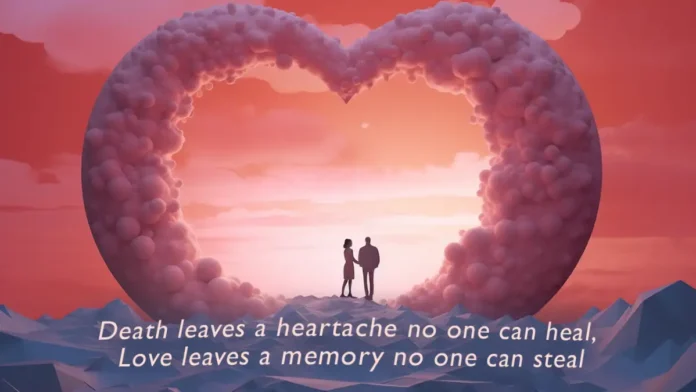 Eternal love quote. Death leaves a heartache no one can heal love leaves a memory no one can steal. Eternal-love-quote.-Death-leaves-a-heartache-no-one-can-heal-love-leaves-a-memory-no-one-can-steal