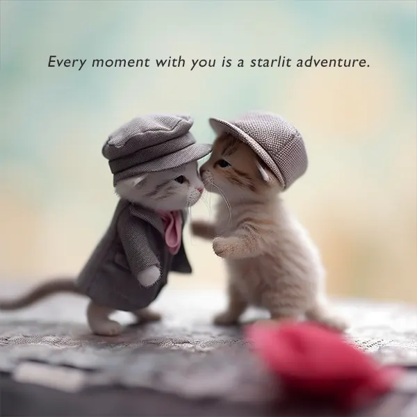 Every moment with you is a starlit adventure. Cute love quote. 