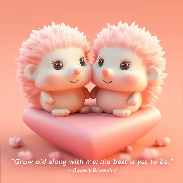 "Grow old along with me; the best is yet to be." - Robert Browning