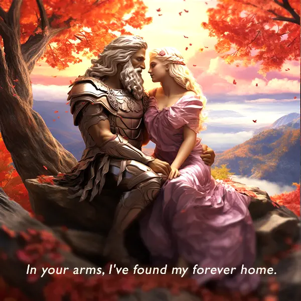 In your arms, I've found my forever home. Romantic love quote. 