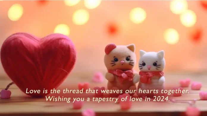 Love is the thread that weaves our hearts together. Wishing you a tapestry of love in 2024. Love is the thread that weaves our hearts together. Wishing you a tapestry of love in 2024.