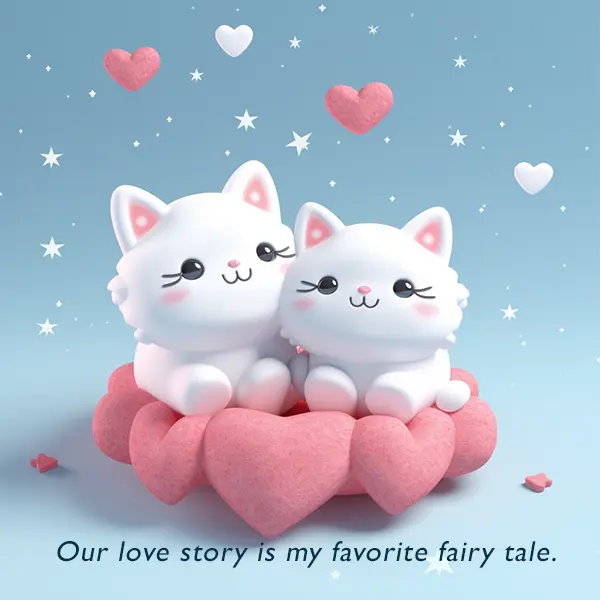 Our love story is my favorite fairy tale. Super cute heartwarming quote. 