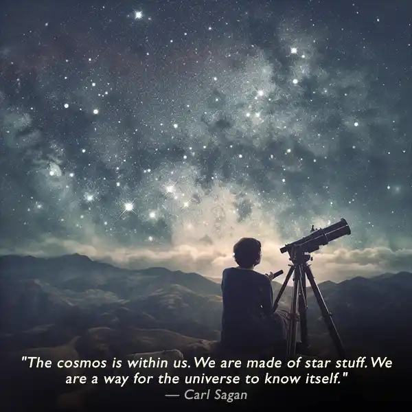 "The cosmos is within us. We are made of star stuff. We are a way for the universe to know itself." — Carl Sagan