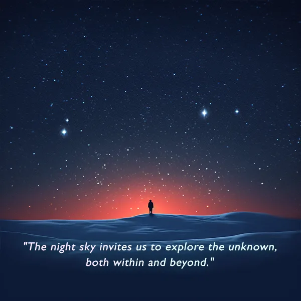 "The night sky invites us to explore the unknown, both within and beyond."