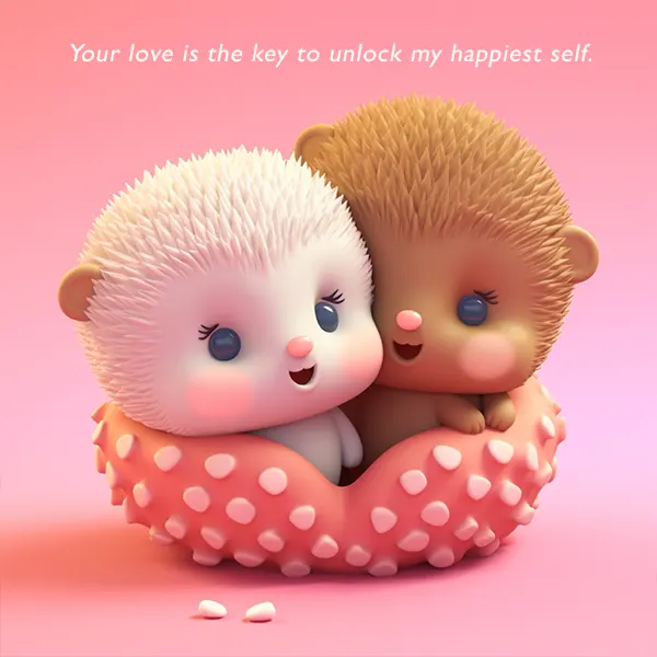 Your love is the key to unlock my happiest self. super cute love quote picture. 