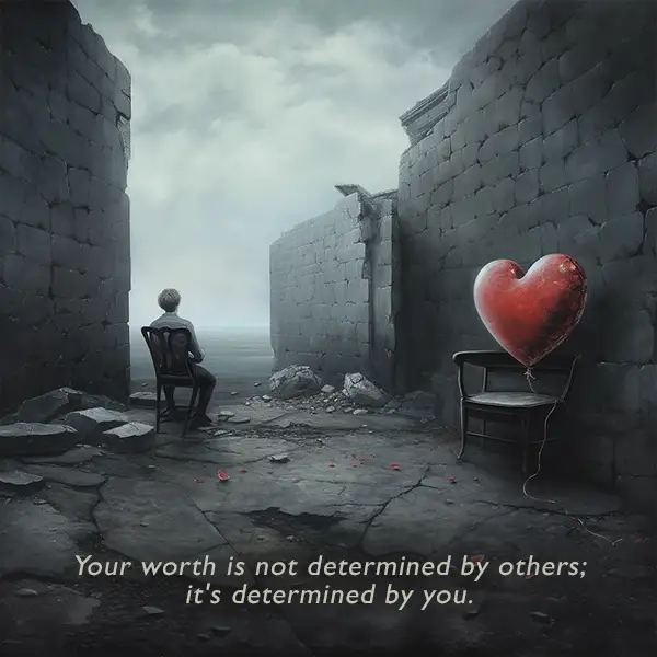 self love quote Your worth is not determined by others; it's determined by you.