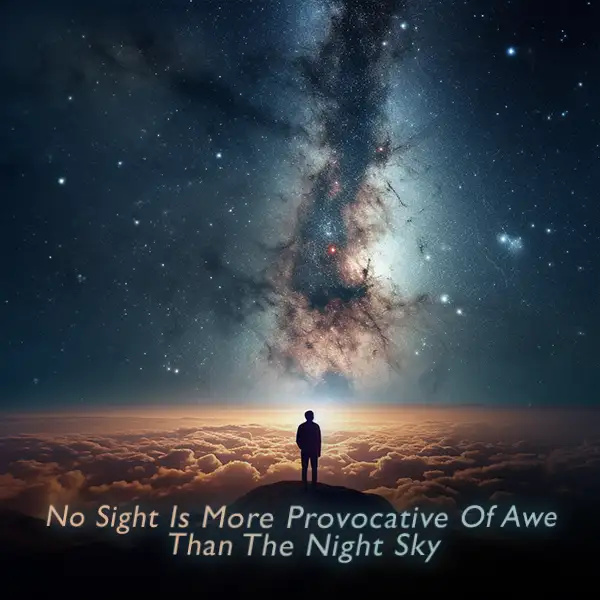 Super beautiful quote about the night sky. 