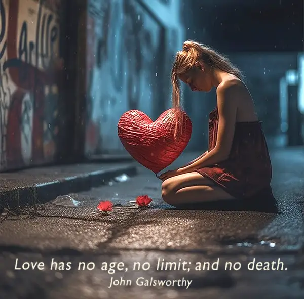 The quote "Love Has No Age And No Death" is a testament to the enduring power of love.