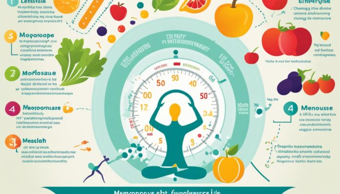 lifestyle adjustments associated with menopause through Informative infographics