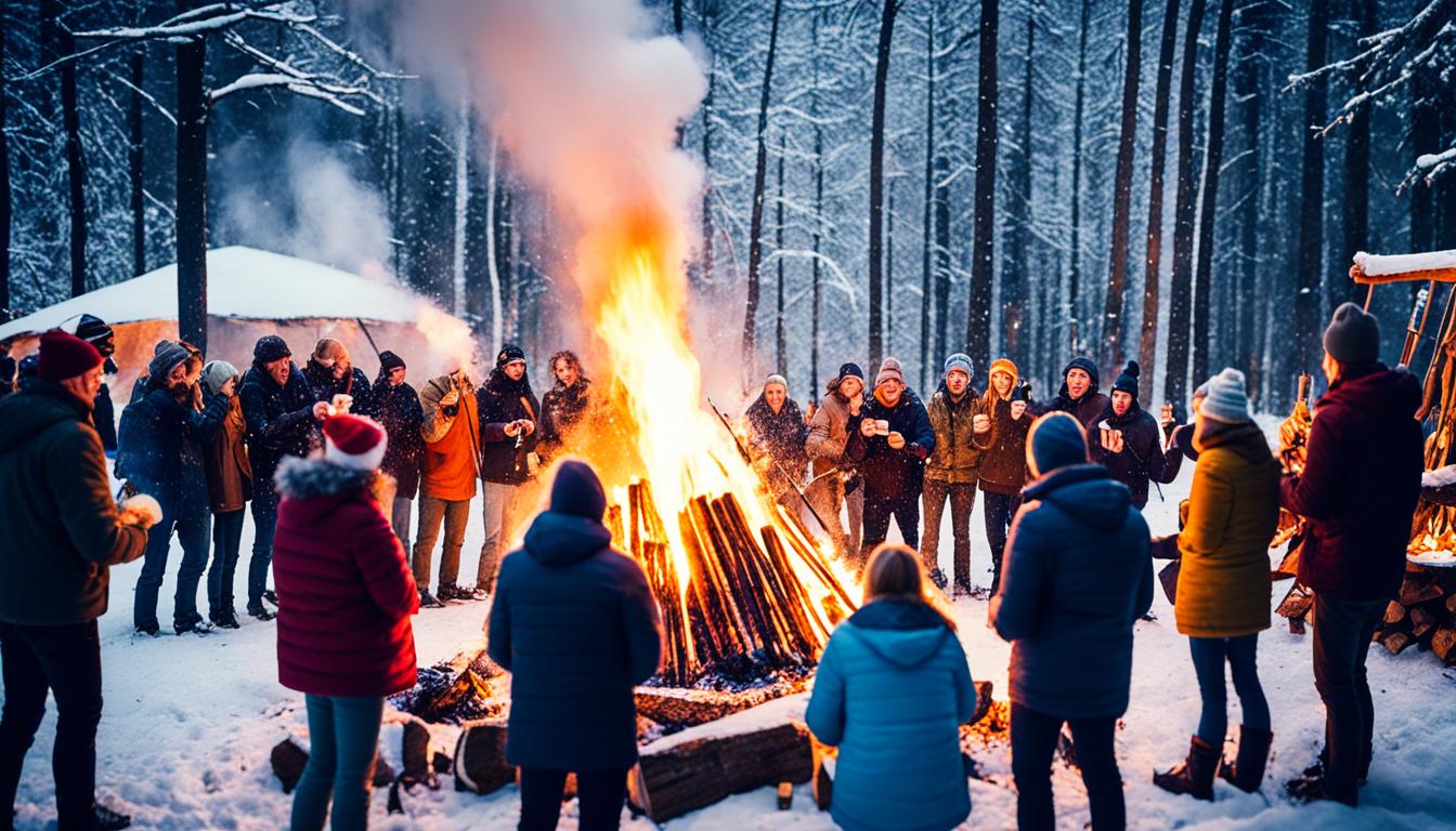 Bonfire party New Year's Eve